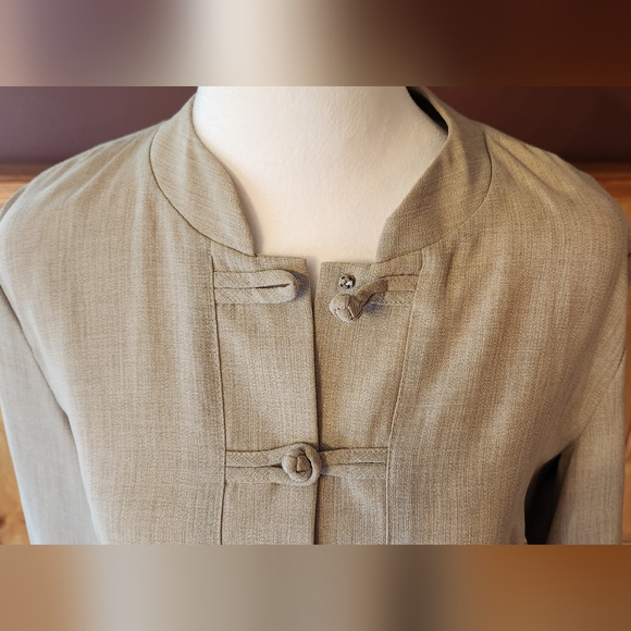 Vintage FATTANEH BAHARI Grey Jacket Knot Buttons Size 8 - Picture 6 of 9